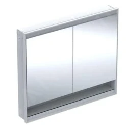 Geberit ONE - Spiegelschrank Mit LED-Beleuchtung, 1050x900x150 Mm, 2 Türen, Unterputzmontage,mit Nische, Metall 505.824.00.1