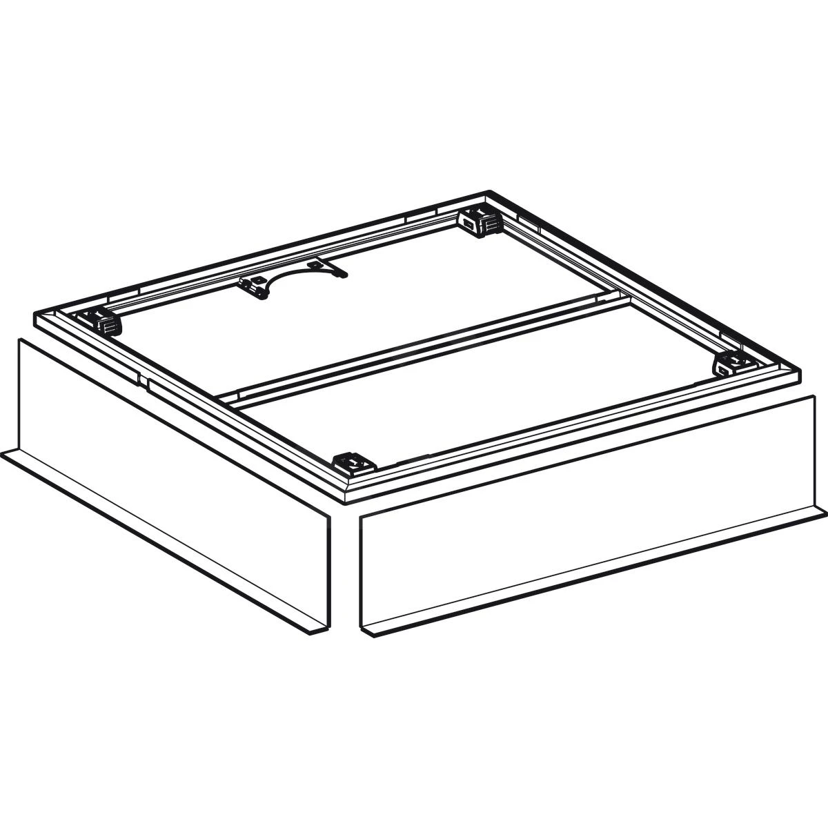Geberit Setaplano - Montagerahmen Für Duschwannen, Bis 1000 Mm, Für 4 Füße 154.460.00.1 - Image 3