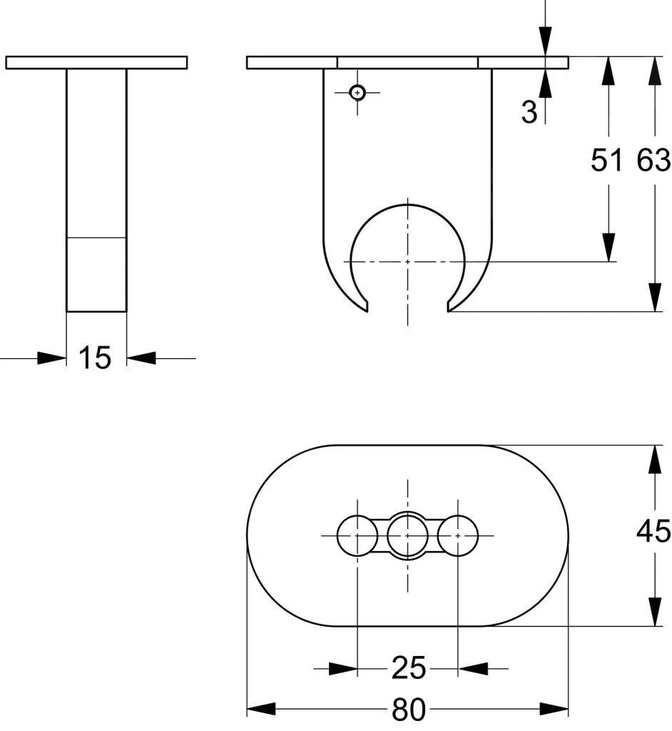 Ideal Standard Idealrain Pro - Brausehalter, Fest, Verchromt B9846AA - Image 2
