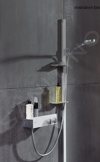 Hansgrohe Unica'E - Brausestange 1500 Mm, Mit Brauseschlauch, Schwarz/Chrom 27645600 - Image 3