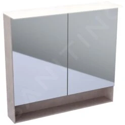 Geberit Acanto - Spiegelschrank 890x830 Mm, Mit LED-Beleuchtung, Eiche Mystic 500.646.00.2