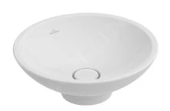 Villeroy & Boch Loop&Friends - Aufsatzeaschbecken, Ohne Hahnloch, Durchschnitt 430 Mm, Weiß, Ohne Überlauf, Mit Ceramicplus 514401R1
