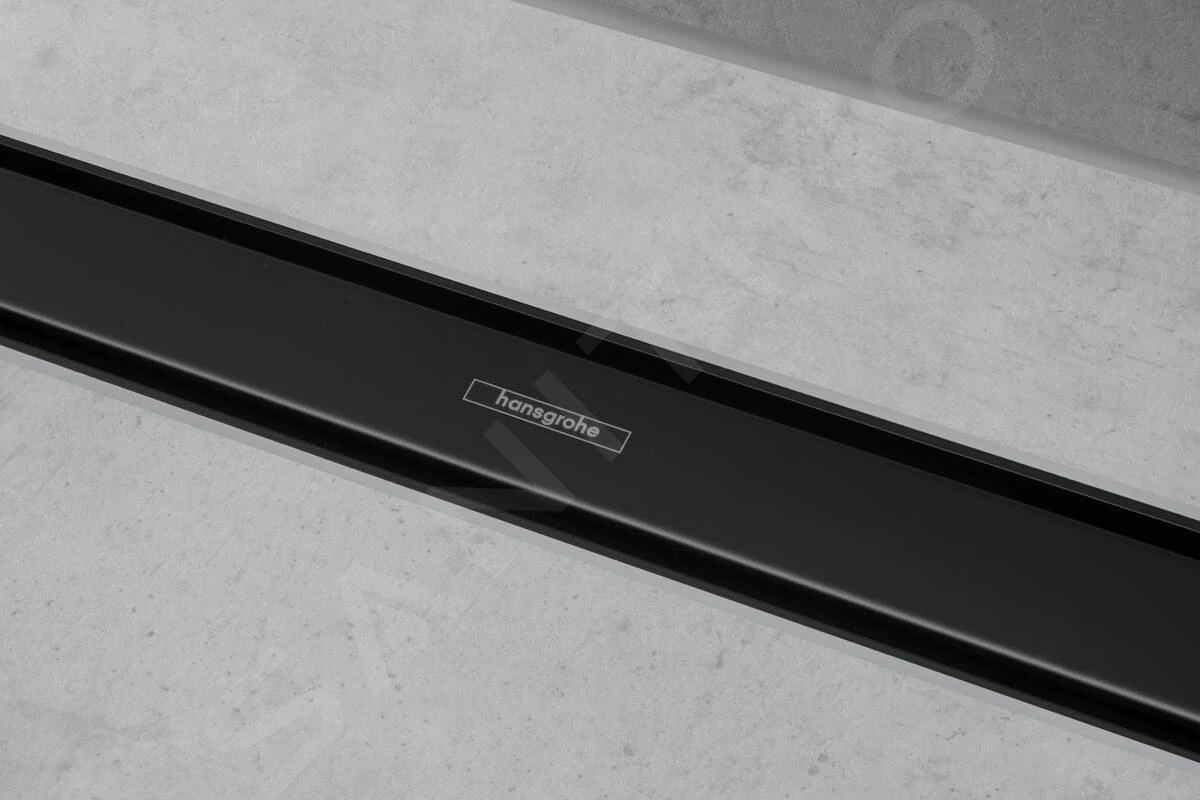 Hansgrohe RainDrain Match - Duschrinne 600 Mit Edelstahlrost, Mit Höhenverstellbarem Rahmen, Schwarz Matt 56036670 - Image 3