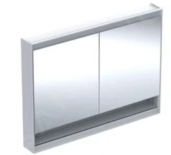 Geberit ONE - Spiegelschrank Mit LED-Beleuchtung, 1200x900x150 Mm, 2 Türen, Mit Nische, Metall 505.835.00.1