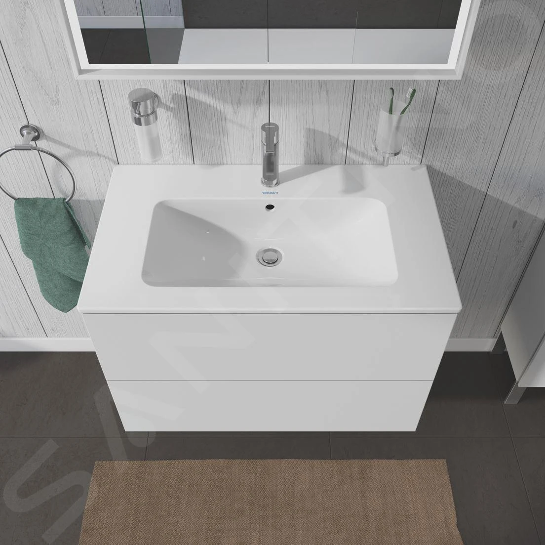 Duravit L-Cube - Waschtischunterschrank 550x820x481 Mm, 2 Schubladen, Weiß Matt LC624101818 - Image 3