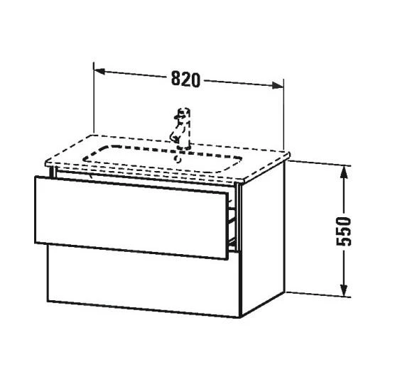 Duravit L-Cube - Waschtischunterschrank 550x820x481 Mm, 2 Schubladen, Weiß Matt LC624101818 - Image 2