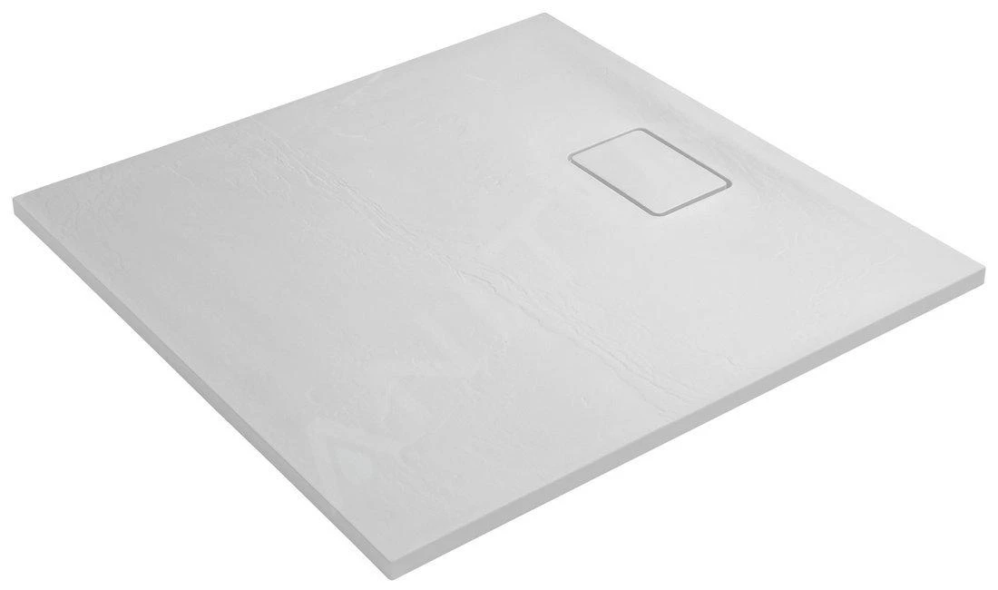 Sapho Acora - Duschwanne 900x900 Mm, Gussmarmor, Dekor Weißstein AC002 - Image 3