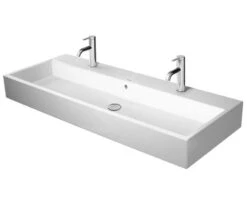 Duravit Vero Air - Doppelwaschtisch 1200x470 Mm, Mit Überlauf, Mit Hahnlöchern, WonderGliss, Weiß 23501200241