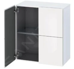 Duravit L-Cube - Hochschrank 800x700x363 Mm, 2 Türen, Weiß Glänzend LC117702222