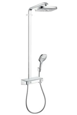 Hansgrohe Raindance Select E - Duschsäule Showerpipe 300 Mit Thermostatbatterie, EcoSmart 9 L/min, 2 Strahlen, Verchromt 27283000