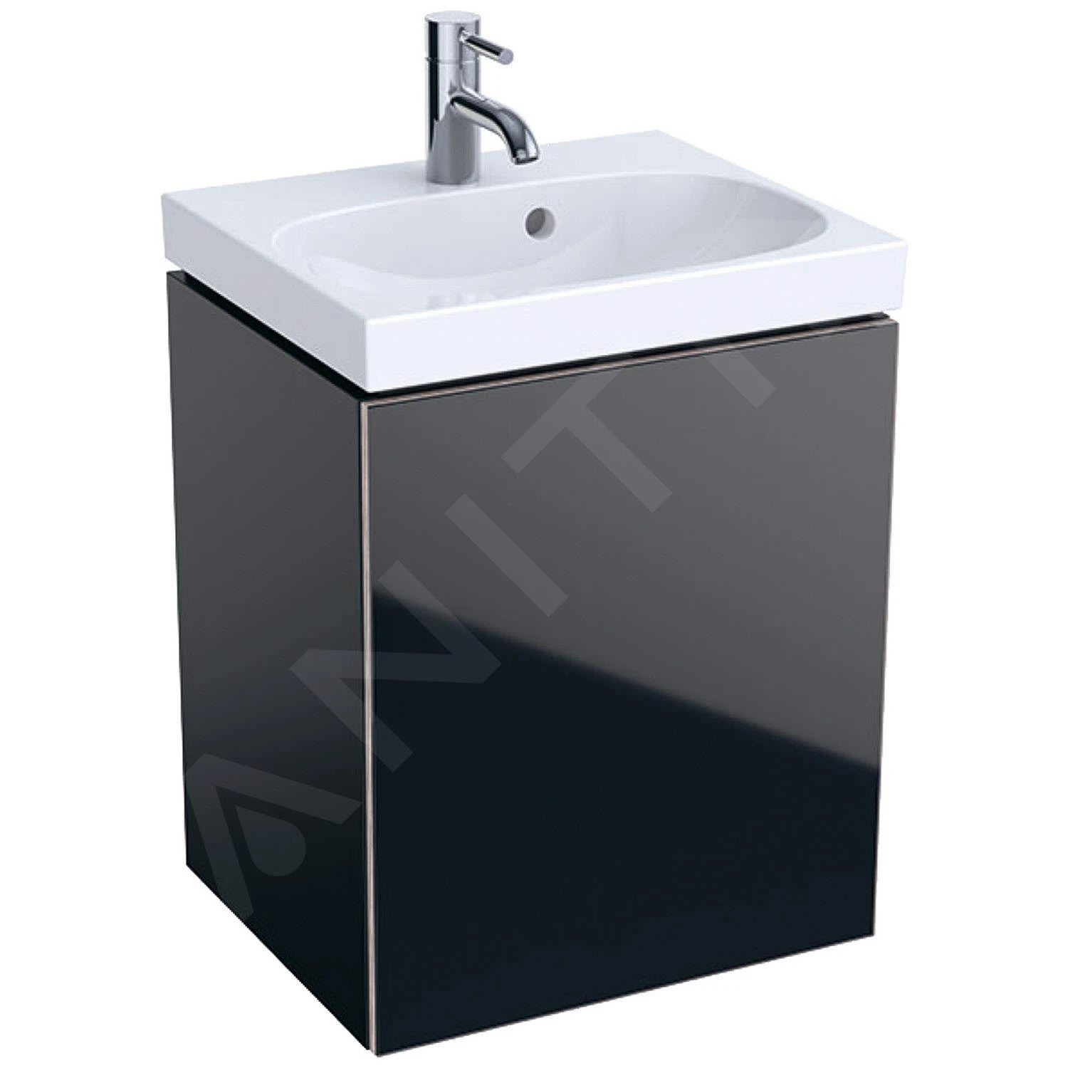 Geberit Acanto - Unterschrank Für Handwaschbecken 450 Mm, Schwarz 500.608.16.1