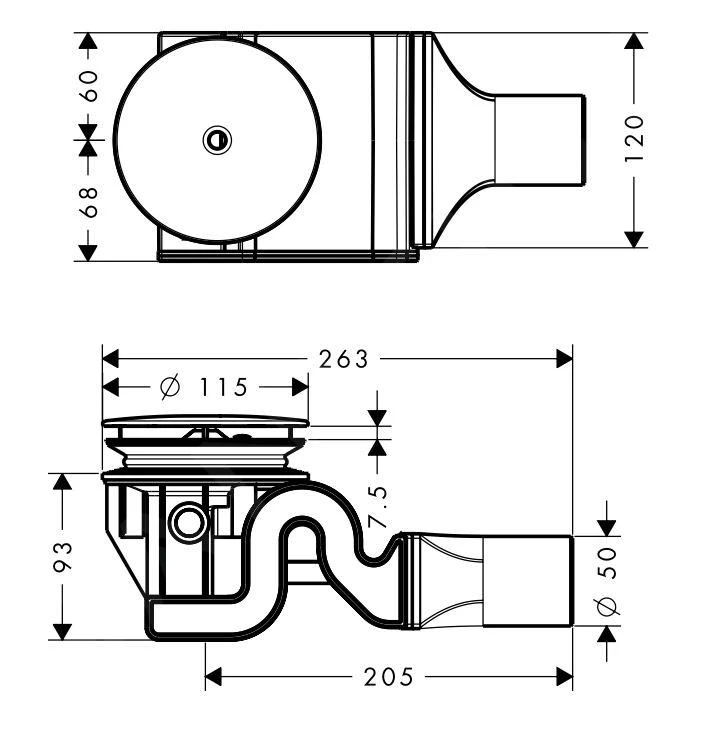 Hansgrohe Raindrain - Komplettset Mit Ablaufgarnitur Raindrain '90 XXL, Chrom 60067000 - Image 2