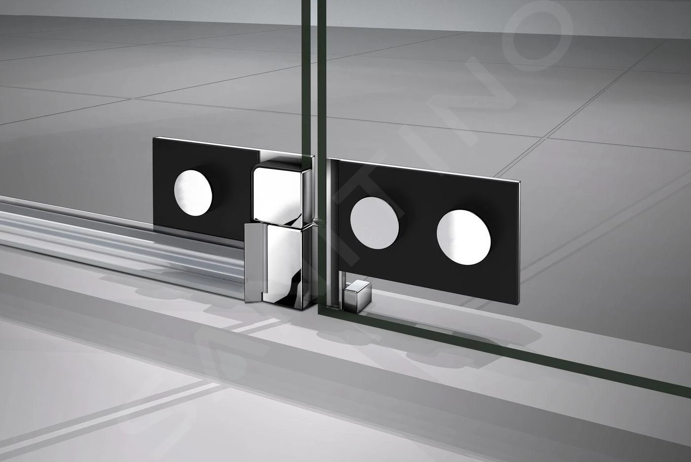 Lansanit LitLUX Brix - Duschtür Kippbar 1200 Mm, Links, Aluminium Glänzend/klares Glas H2Y-12L - Image 6