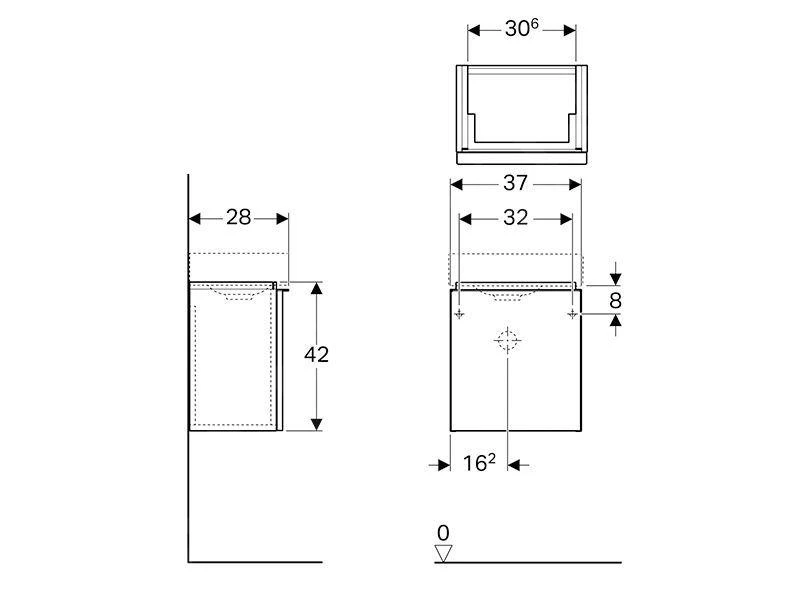 Geberit ICon - Unterschrank Für Handwaschbecken 380 Mm, Weiß Glänzend 840837000 - Image 2