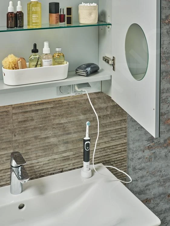 Ideal Standard Mirror&Light - LED Spiegelschrank Mit Beleuchtung Und Schublade, 600x700 Mm, Aluminium T3430AL - Image 3