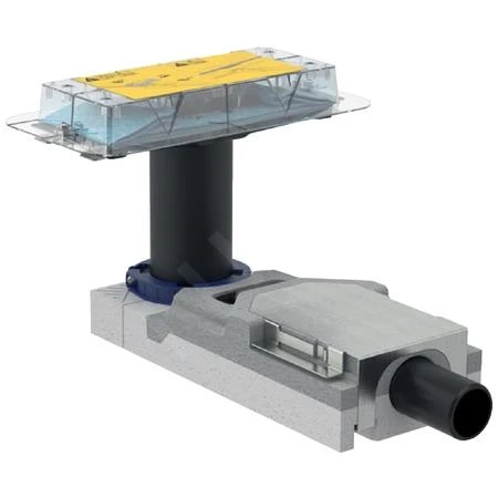 Geberit CleanLine - Rohbauset Für Duschrinne, Für Estrichhöhe Am Einlauf 65–90 Mm, Auslauf 40 Mm 154.152.00.1