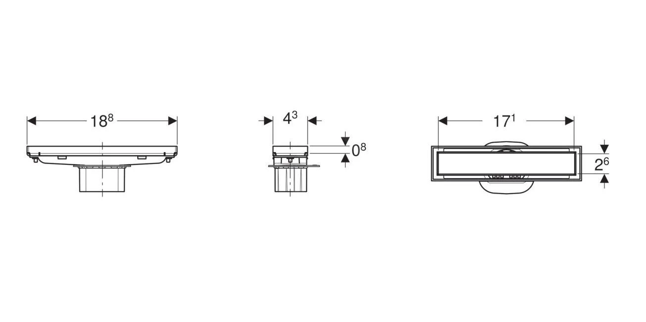 Geberit CleanLine - Duschrinne, Befliesbar, Edelstahl Gebürstet 154.455.00.1 - Image 2