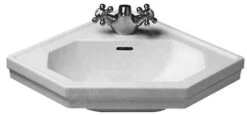 Duravit 1930 - Eck-Waschbecken, Ohne Überlauf, 595 Mm X 450 Mm, Weiß, Handwaschbecken, Mit WonderGliss 07934200001