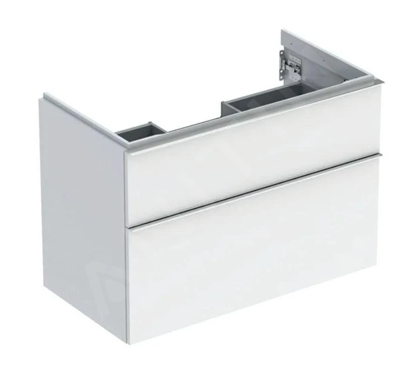 Geberit ICon - Waschtischunterschrank, 888x615x476 Mm, 2 Auszüge, Weiß Glänzend 502.305.01.2