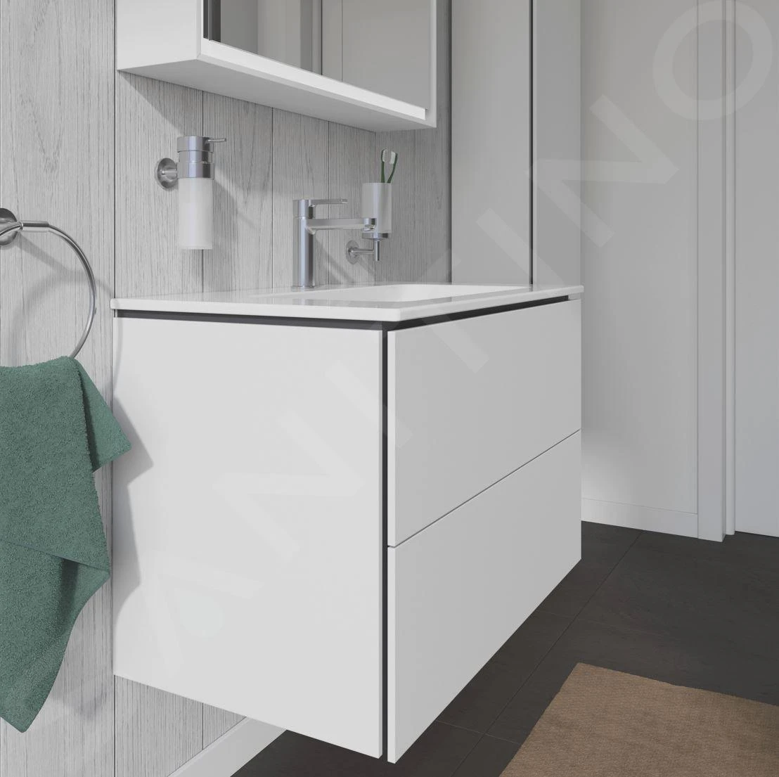 Duravit L-Cube - Waschtischunterschrank 550x820x481 Mm, 2 Schubladen, Weiß Matt LC624101818 - Image 6