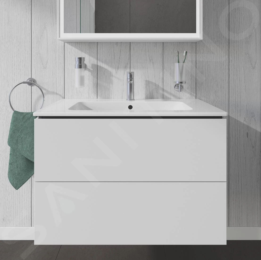 Duravit L-Cube - Waschtischunterschrank 550x820x481 Mm, 2 Schubladen, Weiß Matt LC624101818 - Image 5