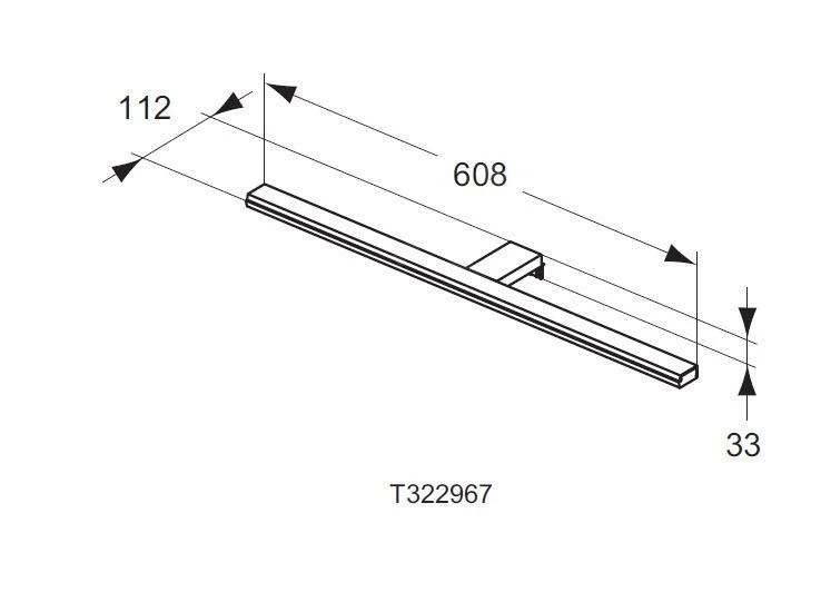 Ideal Standard Mirror&Light - LED-Lampe Pandora 608x112x33 Mm, 12W, Chrom T322967 - Image 2
