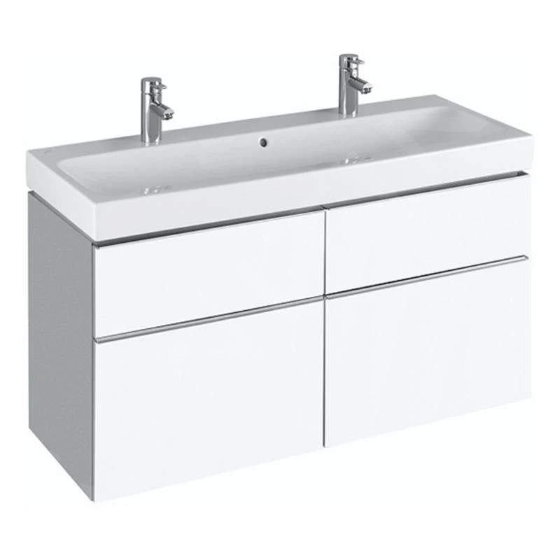 Geberit ICon - Waschtischunterschrank Für Doppelwaschtisch 1200 Mm, 4 Auszüge, Weißmatt 841420000 - Image 3