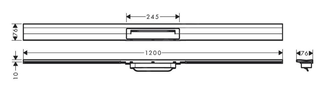 Hansgrohe RainDrain Flex - Duschrinne 1200 Mit Edelstahlrost, Kürzbar, Zur Wandmontage, Bronze Gebürstet 56054140 - Image 2