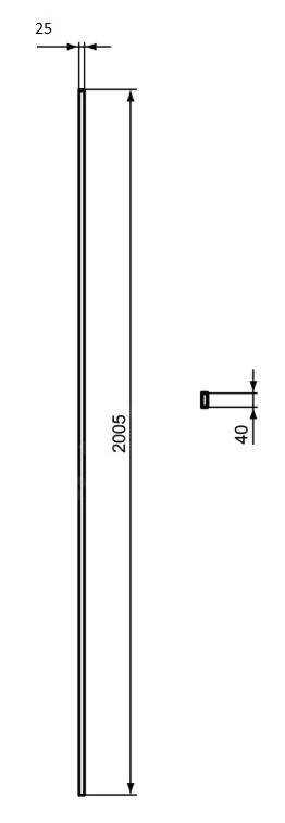 Ideal Standard I.Life - Verstellbares Profil 25 Mm, Silver Bright T4895EO - Image 2