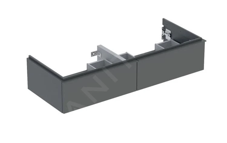 Geberit ICon - Waschtischunterschrank, 118x25x48 Cm, 2 Schubladen, Lava 502.314.JK.1