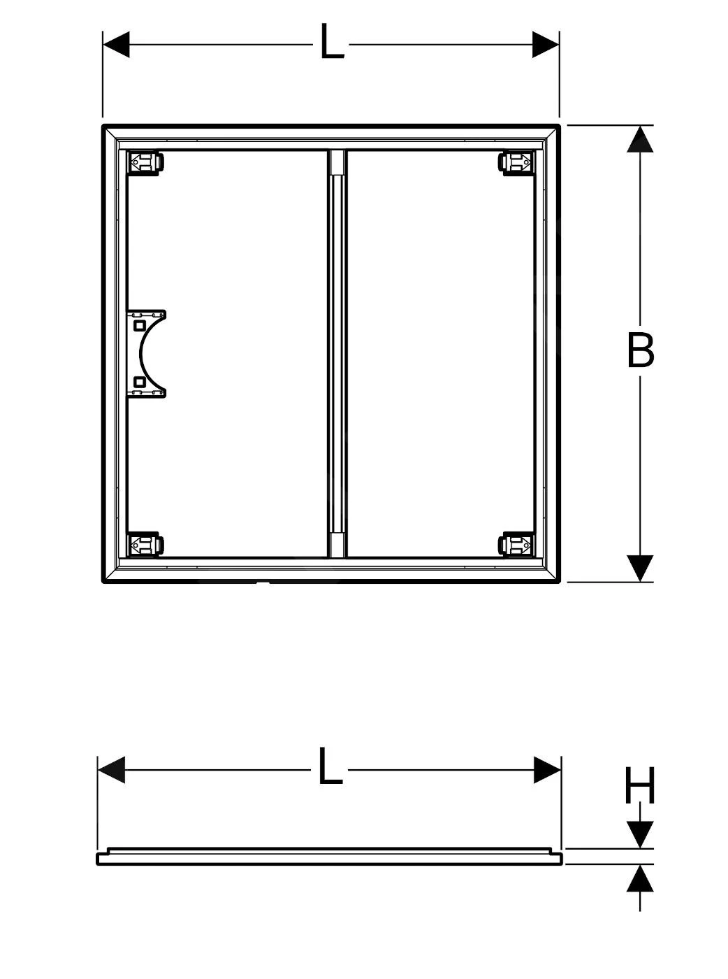 Geberit Setaplano - Montagerahmen Für Duschwannen, 900x900 Mm, Für 4 Füße 154.470.00.1 - Image 2