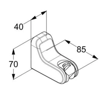 Kludi Freshline - Wandbrausehalter, Chrom 6455205-00 - Image 2