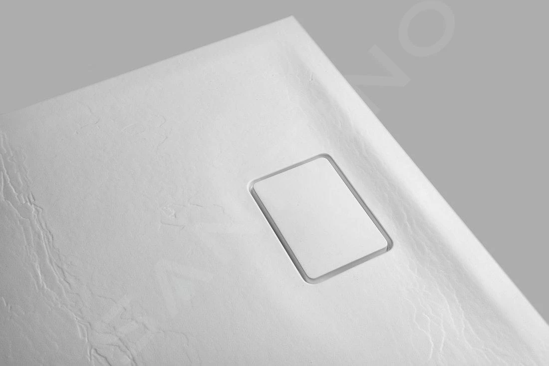 Sapho Acora - Duschwanne 900x900 Mm, Gussmarmor, Dekor Weißstein AC002 - Image 8