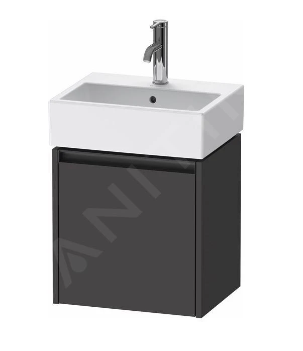 Duravit Ketho.2 - Waschtischunterschrank 440x434x338 Mm, Mit 1 Tür, Scharniere Links, Graphit Matt K25070L49490000