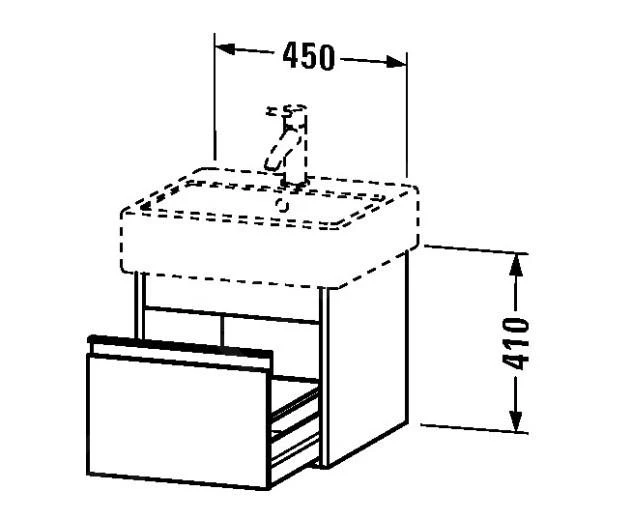 Duravit Ketho - Waschtischunterschrank 410x450x440 Mm, 1 Auszug, Weiß Glänzend KT668502222 - Image 2