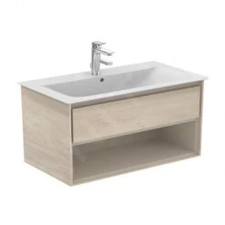 Ideal Standard Connect Air - Waschtischunterschrank, 1000x440x517 Mm, Dekor Holz Hell/hellbraun Matt E0828UK