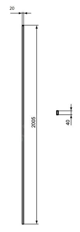 Ideal Standard I.Life - Verstellbares Profil 20 Mm, Silver Bright T4894EO - Image 2