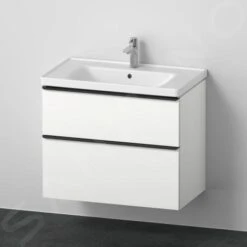 Duravit D-Neo - Waschtisch Mit Unterschrank, 800x650x480 Mm, 2 Auszüge, Weiß Matt DE012101818
