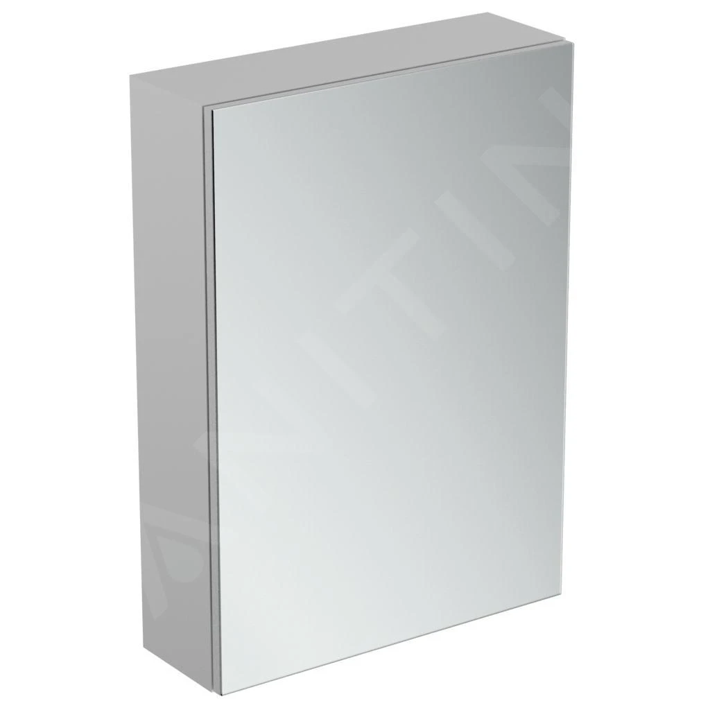 Ideal Standard Mirror&Light - LED Spiegelschrank Mit Beleuchtung Und Schublade, 600x700 Mm, Aluminium T3430AL