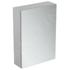 Ideal Standard Mirror&Light - LED Spiegelschrank Mit Beleuchtung Und Schublade, 500x700 Mm, Aluminium T3428AL